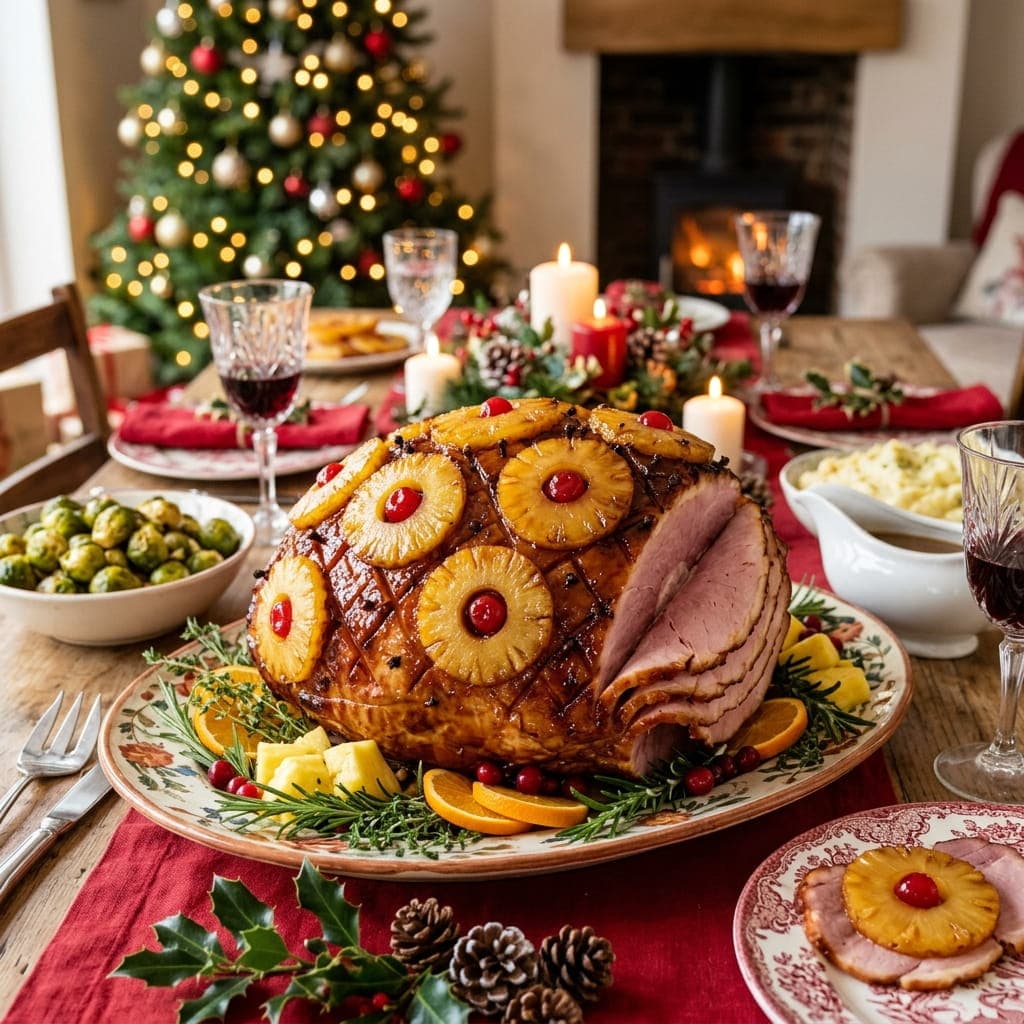 Holiday Glazed Ham Roast with Pineapple