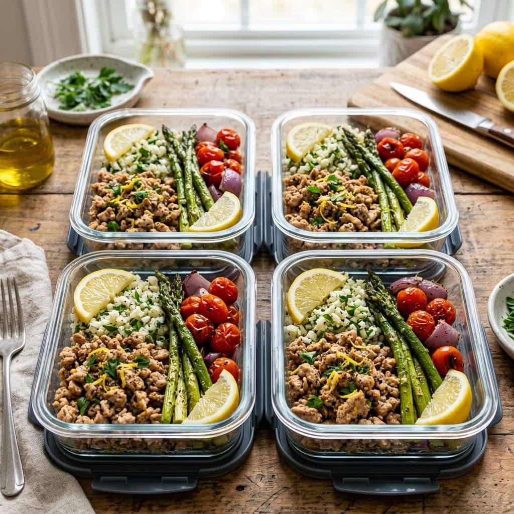 Whole30 Lemon Pepper Ground Turkey Boxes