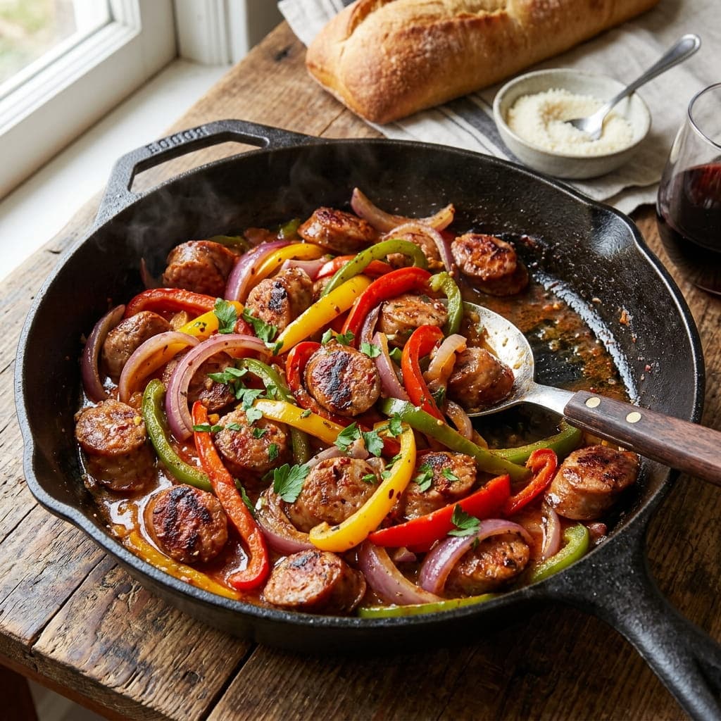 Quick Italian Sausage and Peppers Skillet