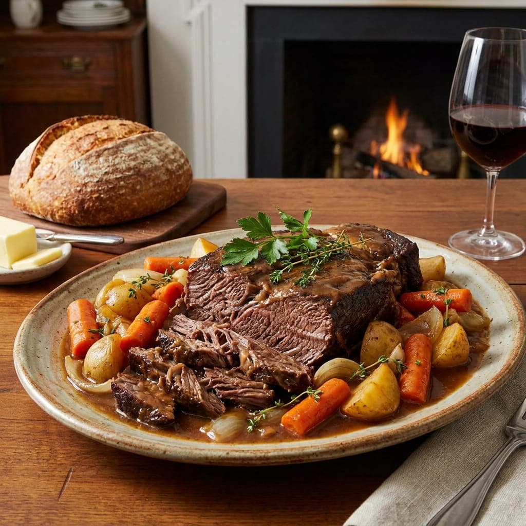 Classic American Beef Pot Roast with Carrots