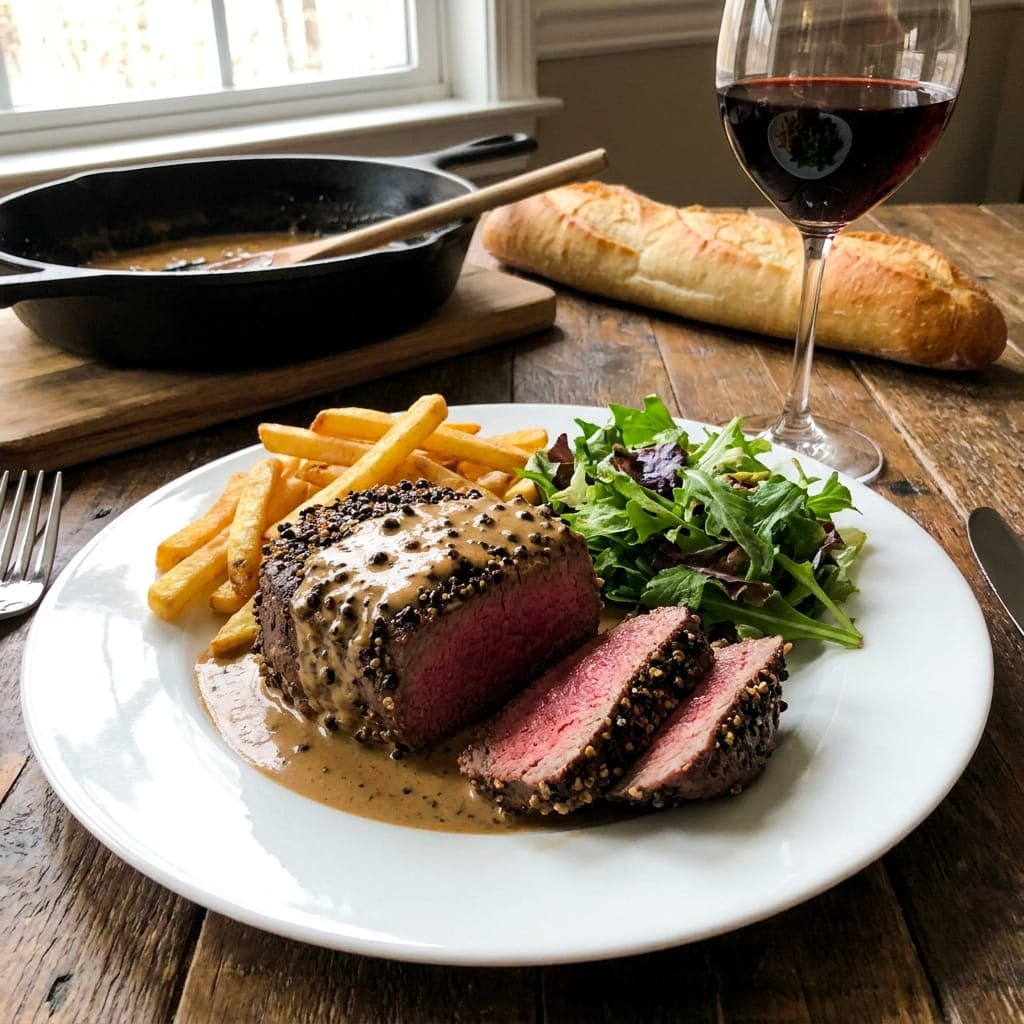 French Peppercorn Steak (Steak au Poivre)