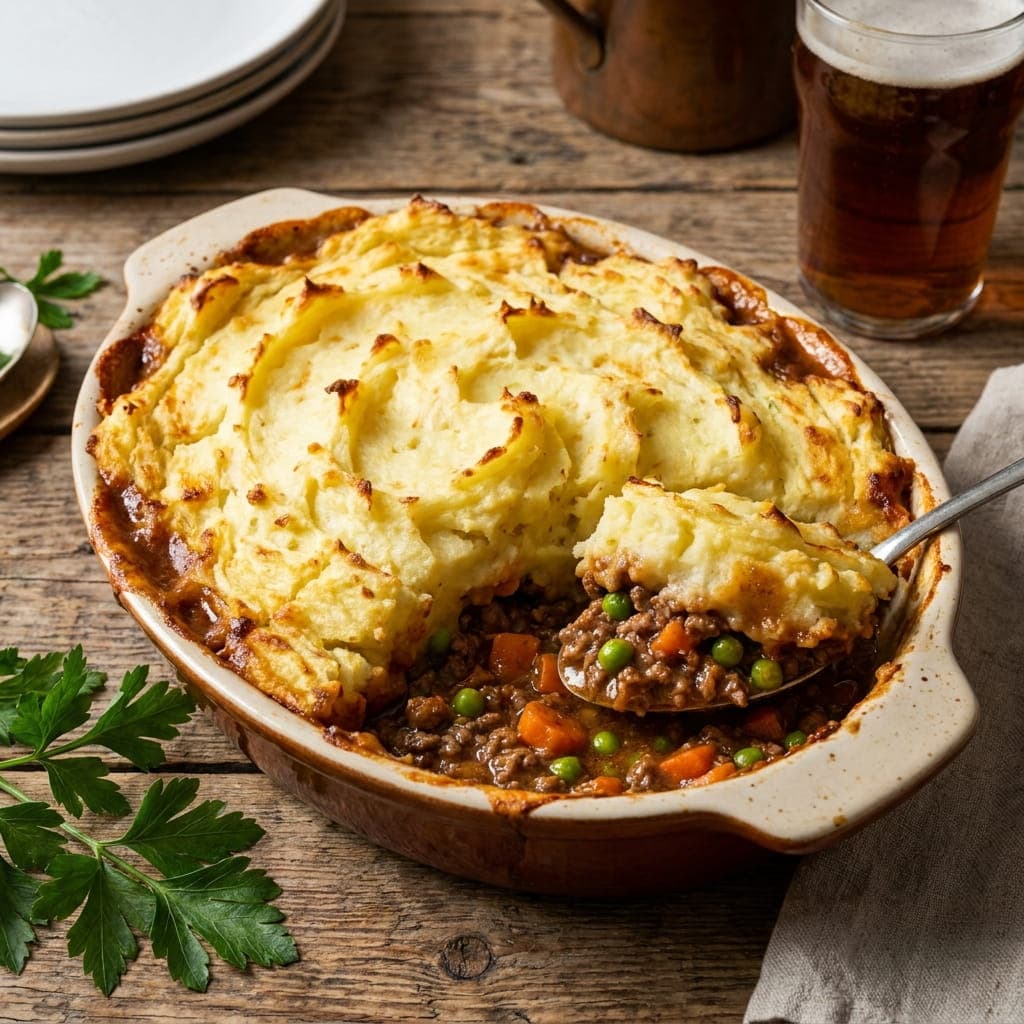 British Cottage Pie with Fluffy Mash