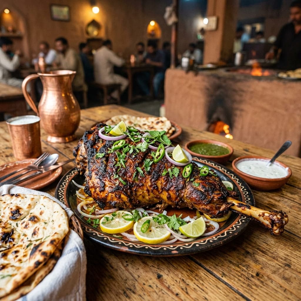 Spicy Lahori Mutton Raan Roast