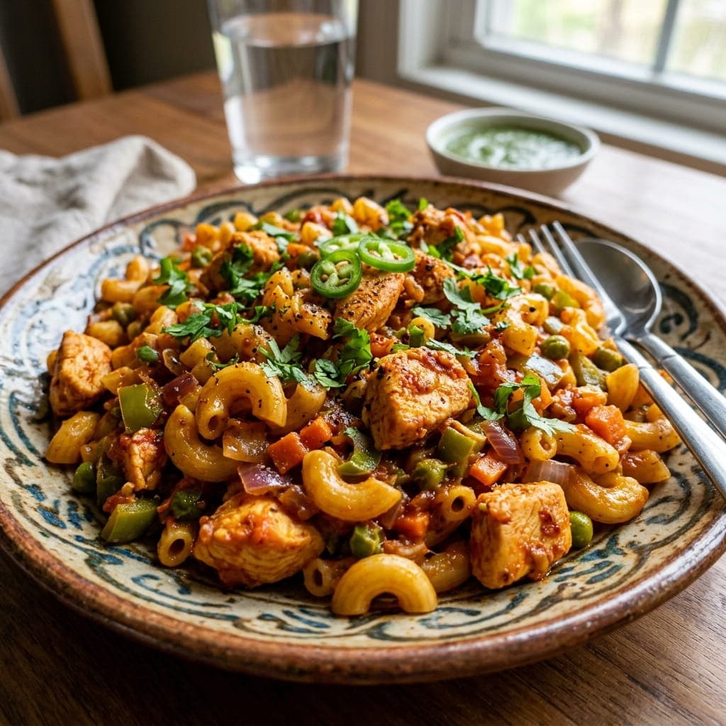 Spicy Pakistani Style Chicken Macaroni