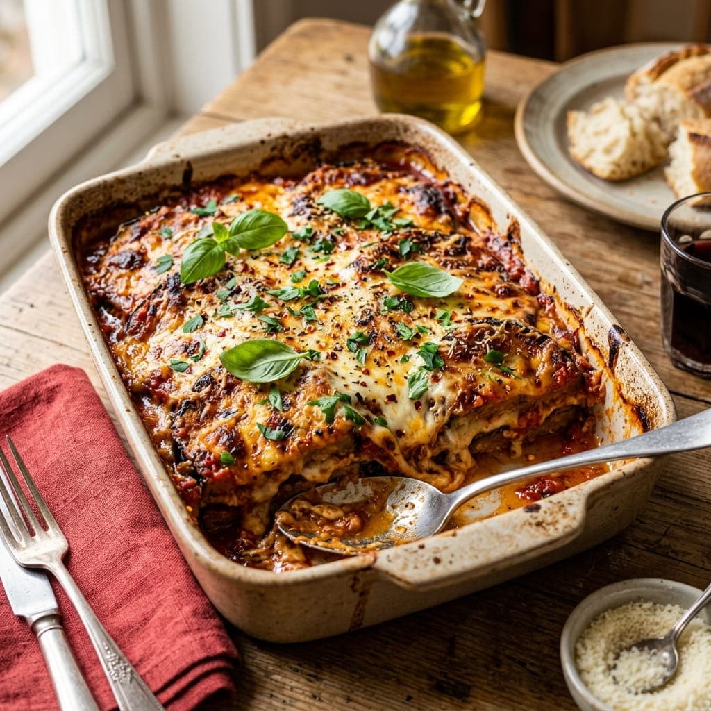 Italian Eggplant Parmesan Bake (Melanzane)