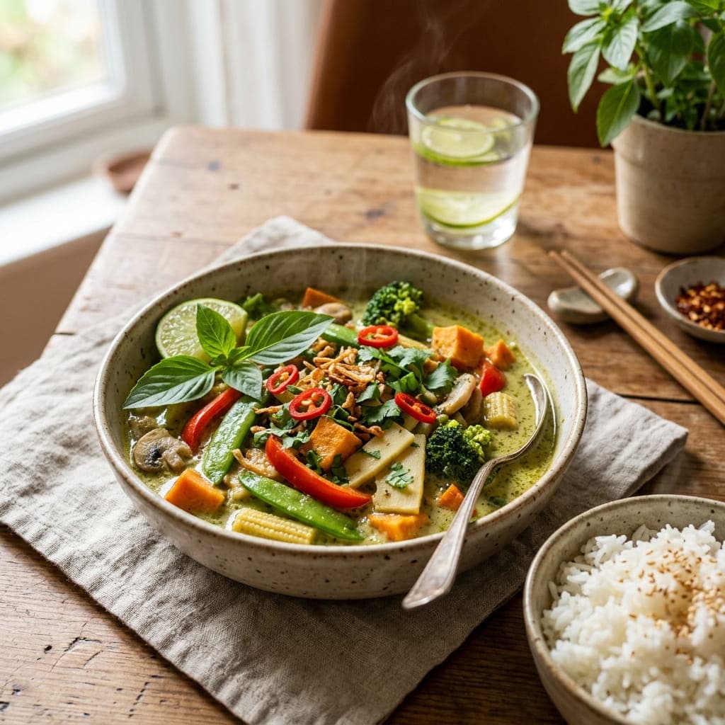 Vegan Coconut Thai Green Curry Veggies