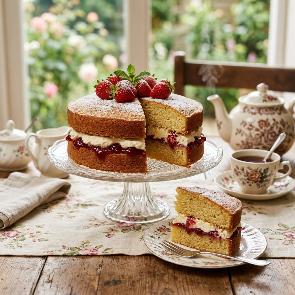 Traditional British Victoria Sponge Cake