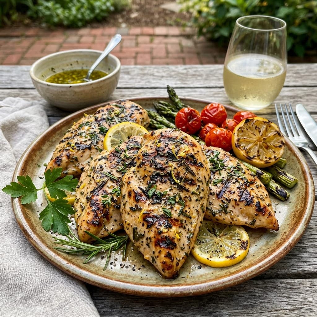 Italian Grilled Herb Lemon Chicken Breast