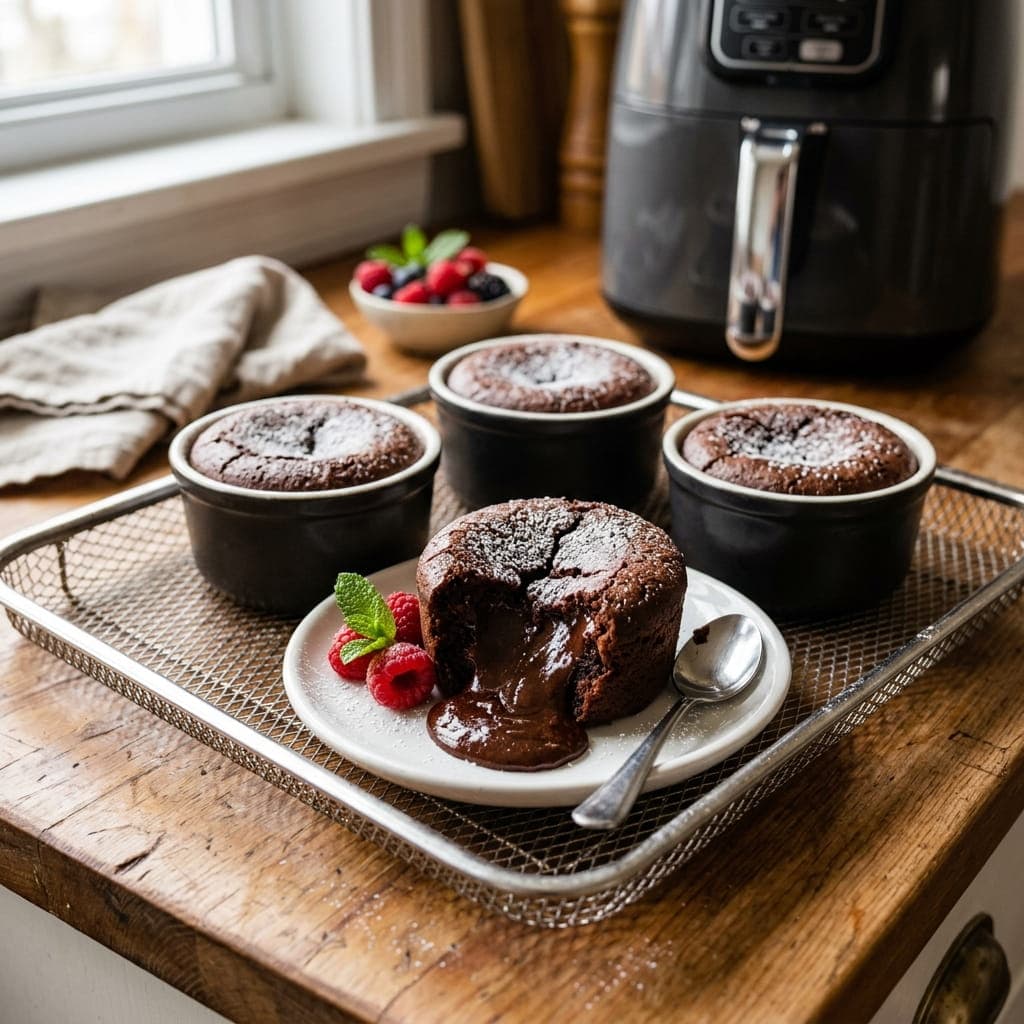 Air Fryer Quick Lava Cakes