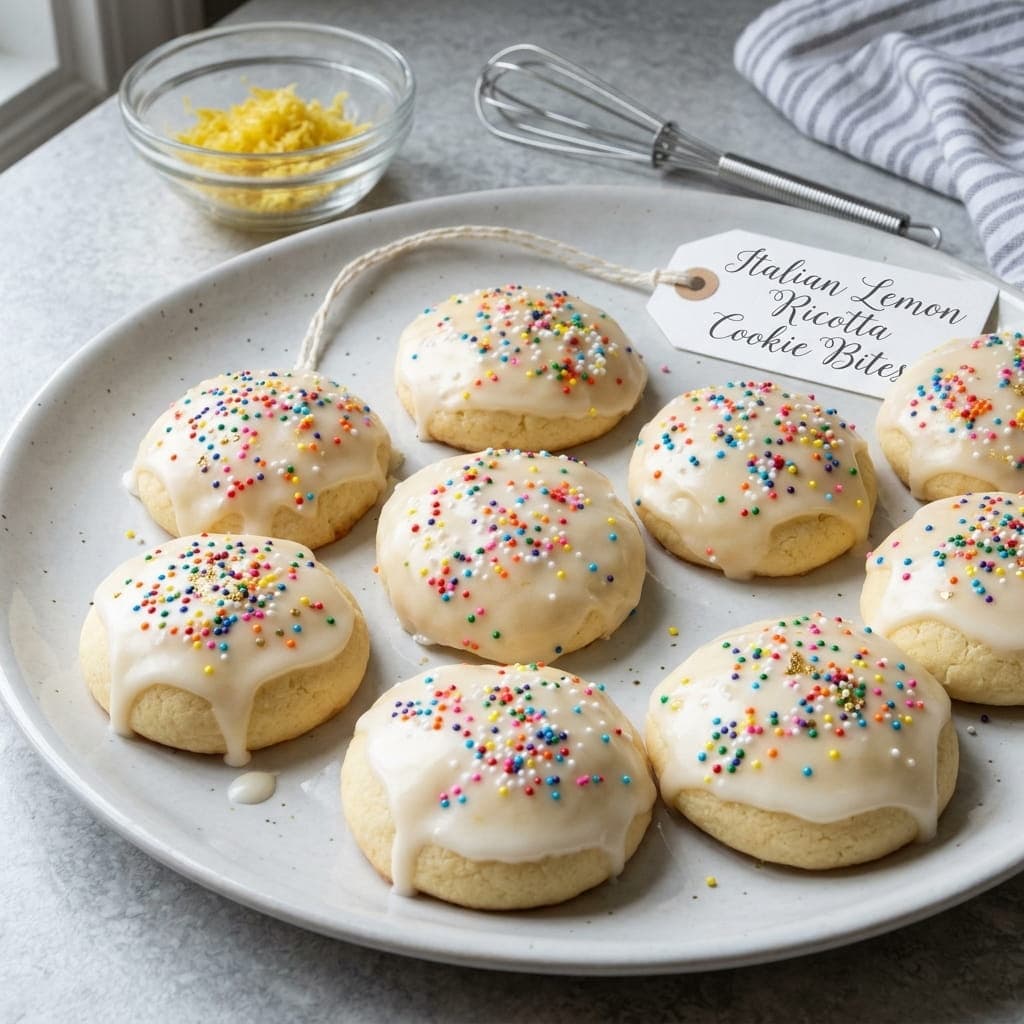 Italian Lemon Ricotta Cookie Bites