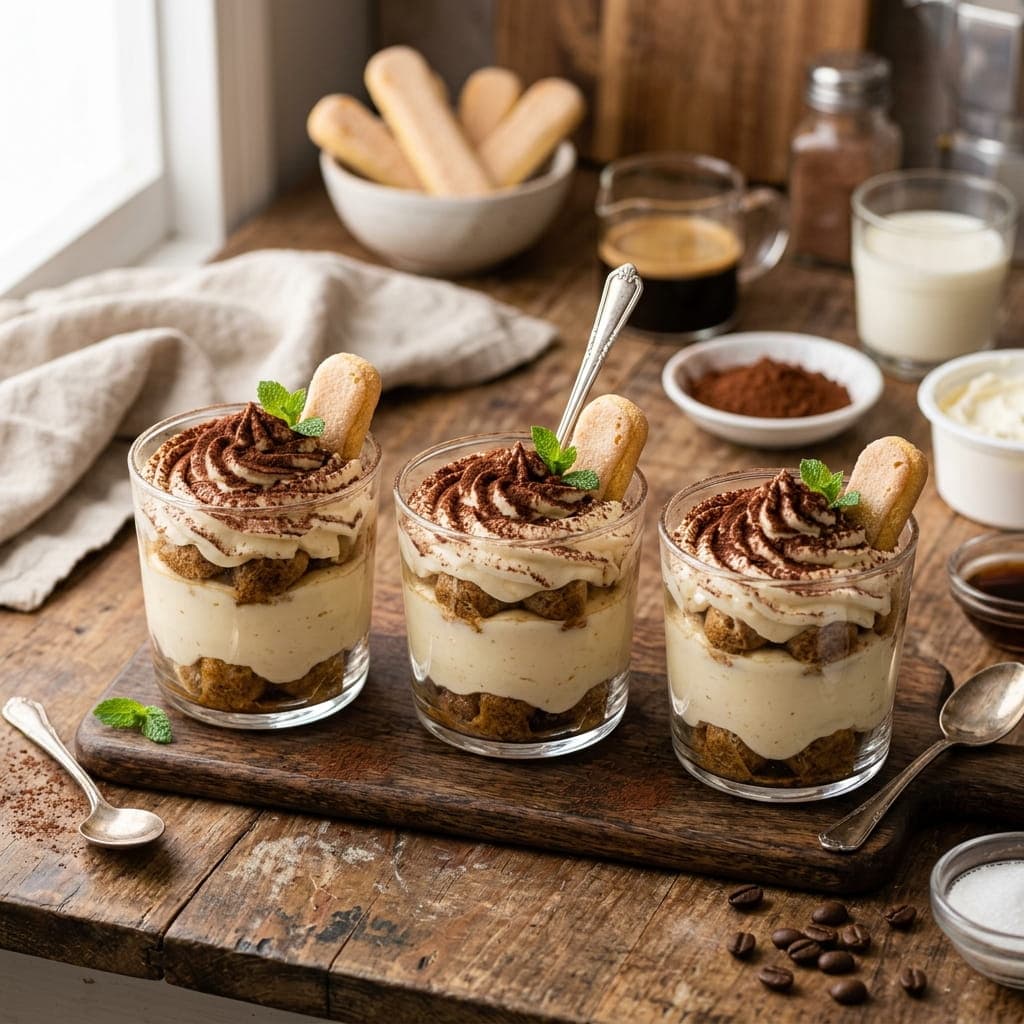 10-Ingredient No-Bake Italian Tiramisu Cups