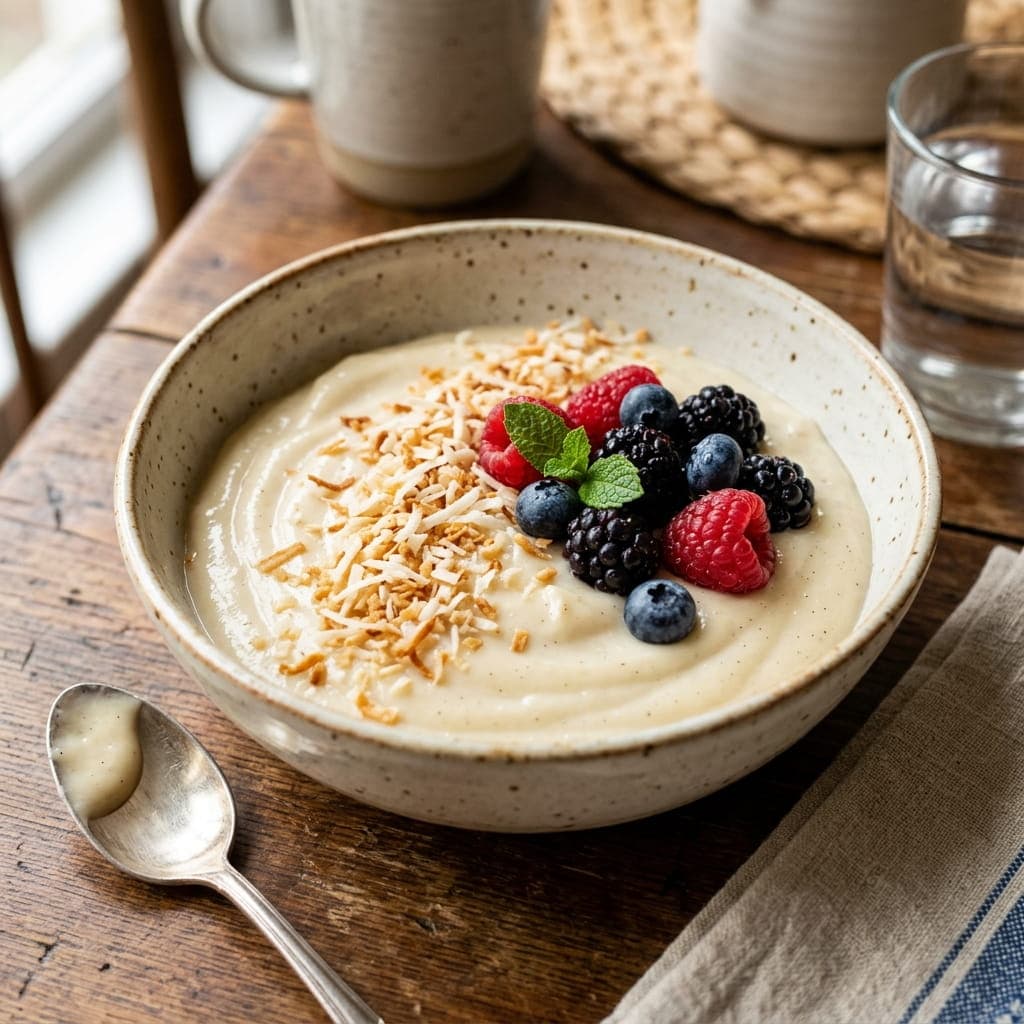 Vegan Coconut Vanilla Custard Pudding