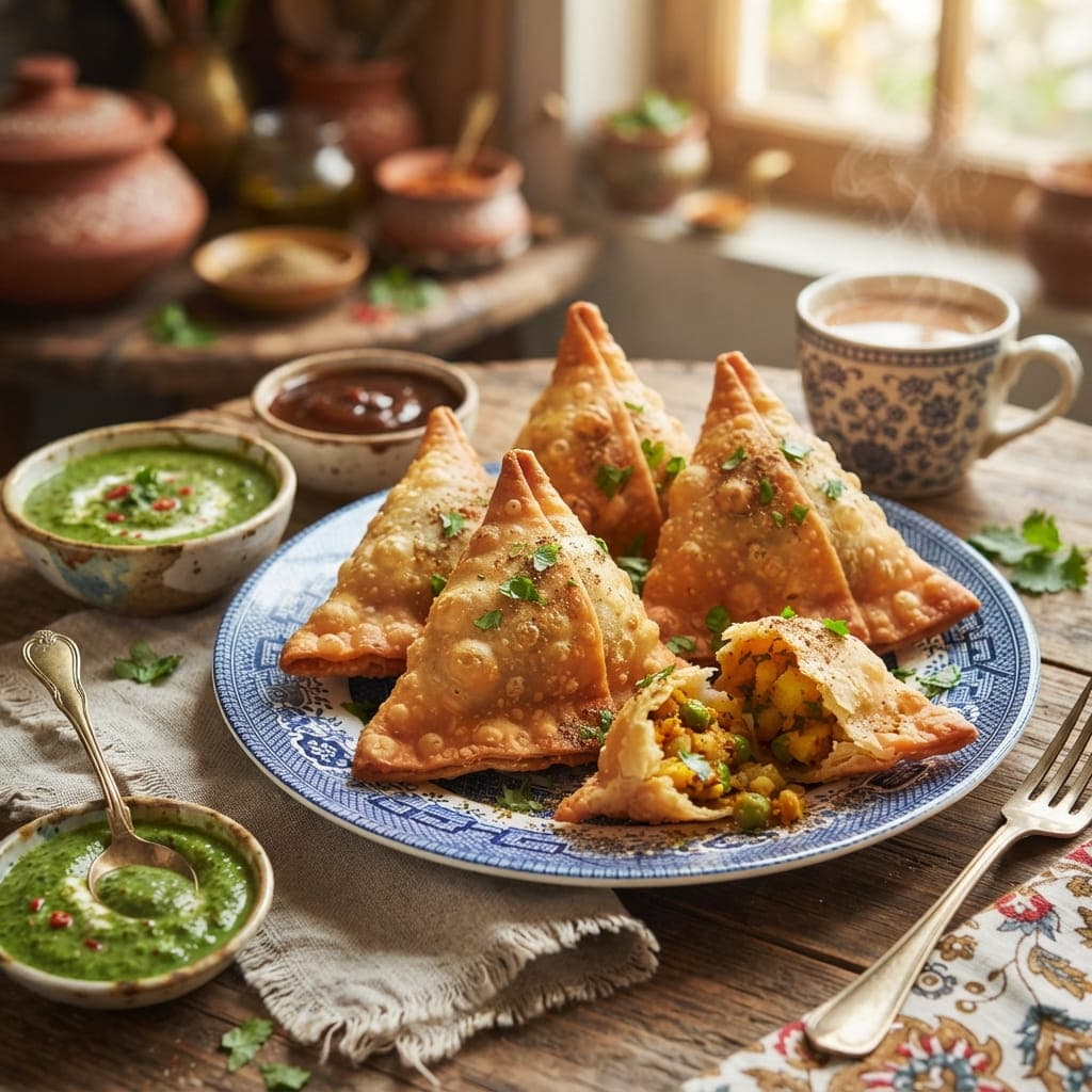 Authentic Pakistani Spicy Potato Samosas
