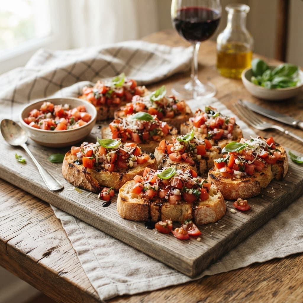Italian Garlic Tomato Bruschetta Bread