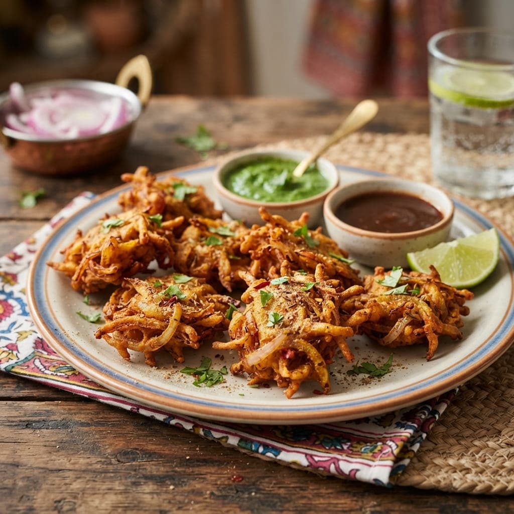 Spicy Indian Onion Bhaji Fritters