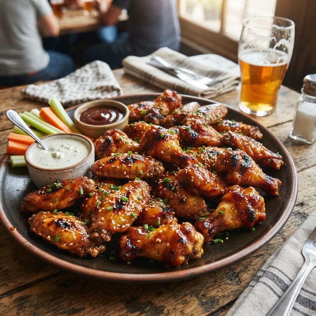 Sweet Honey BBQ Chicken Wings Platter
