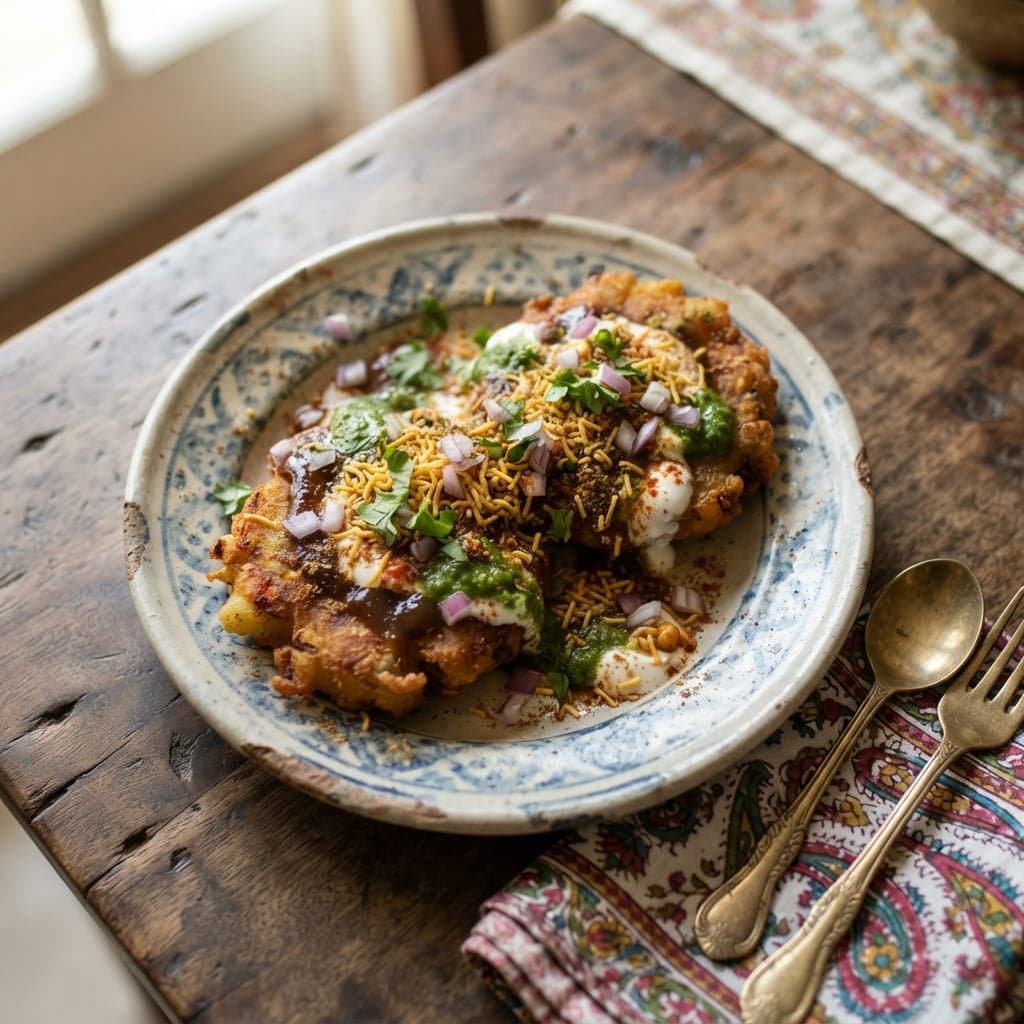 Indian Street Style Aloo Tikki Potatoes
