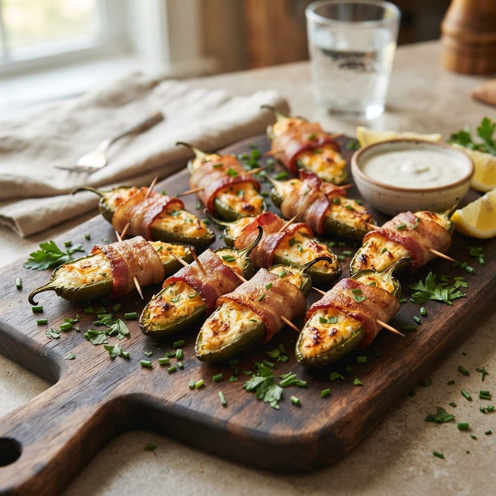 Low-Carb Bacon Wrapped Jalapeno Poppers