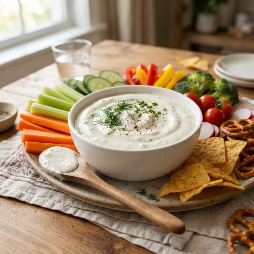 Classic American Creamy Ranch Dressing Dip