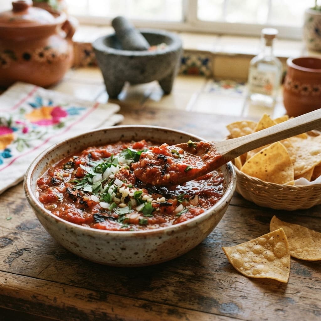 Mexican Spicy Charred Tomato Salsa