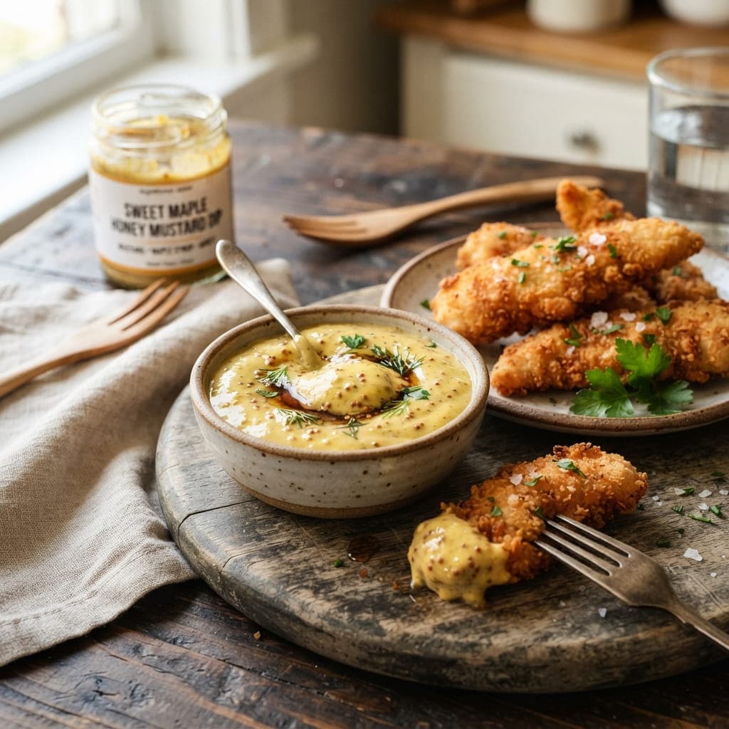 Sweet Maple Honey Mustard Dip Sauce