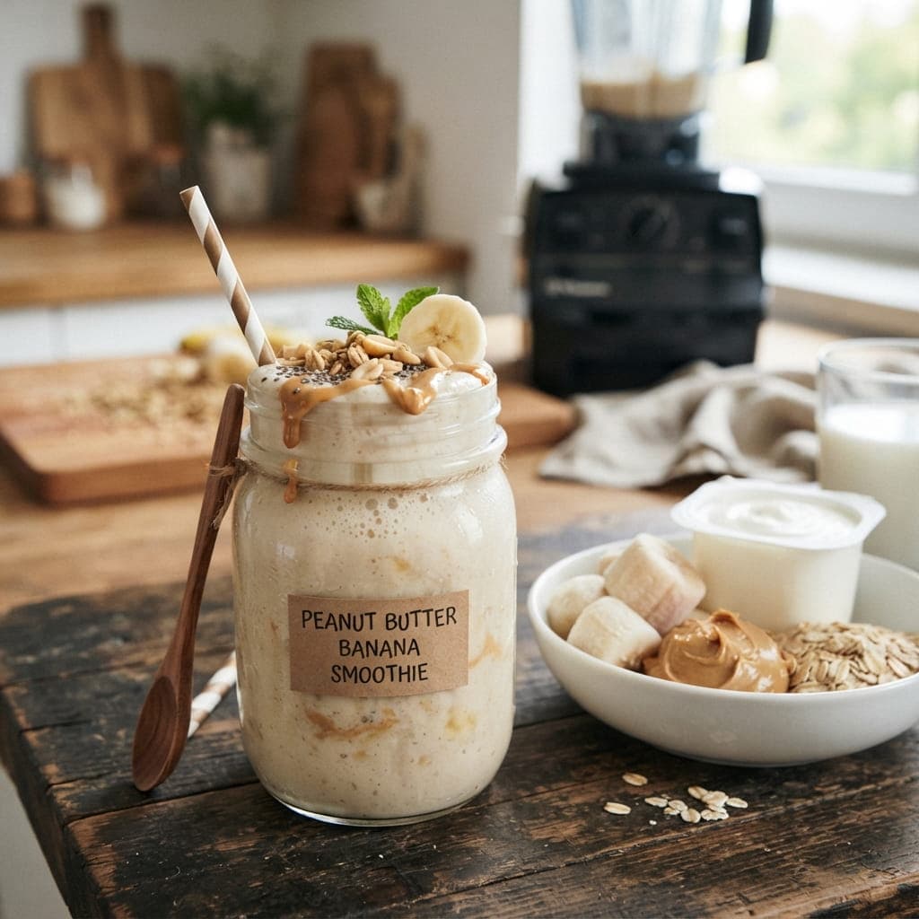High-Protein Peanut Butter Banana Smoothie
