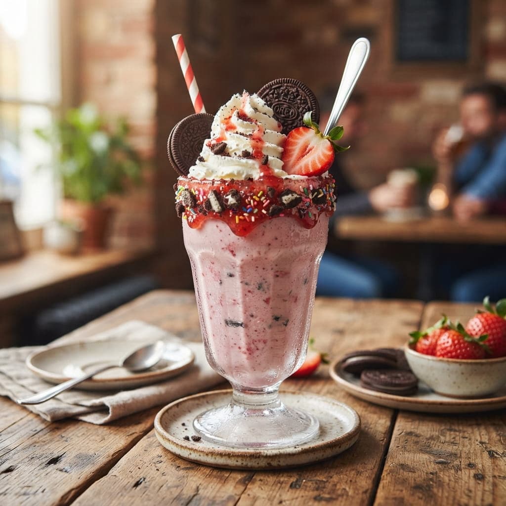 Creamy Strawberry Oreo Milkshake Special