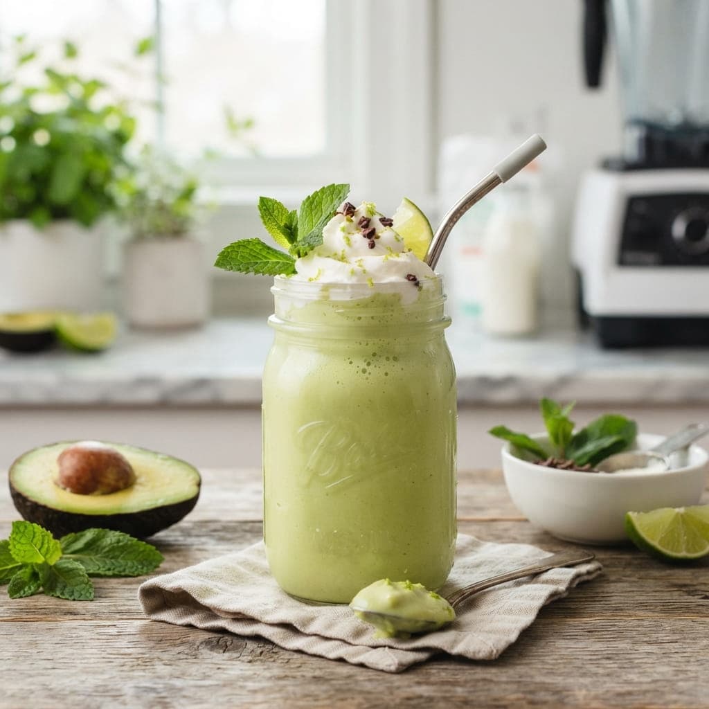 Keto Sugar-Free Avocado Mint Milkshake