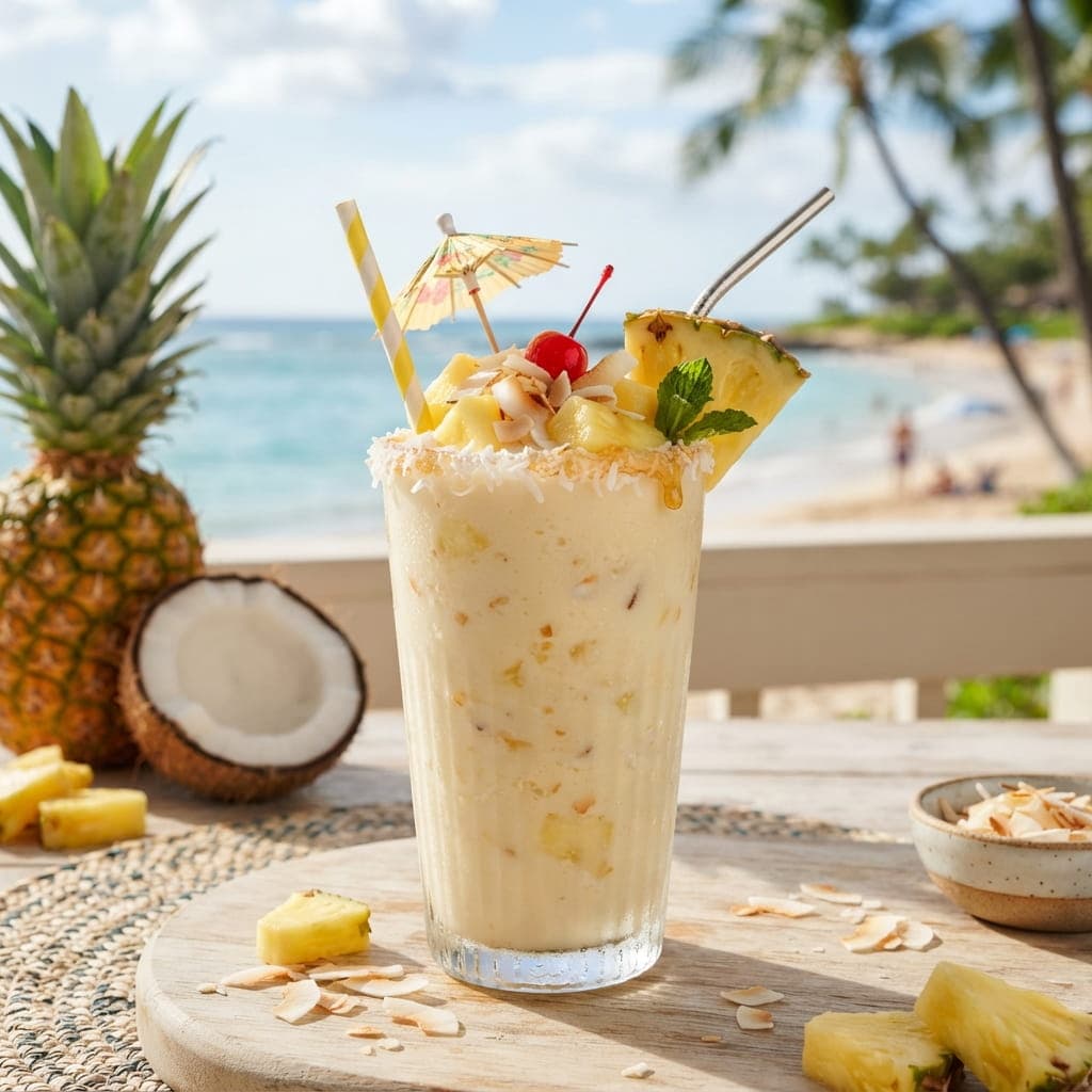 Tropical Pineapple Coconut Piña Smoothie