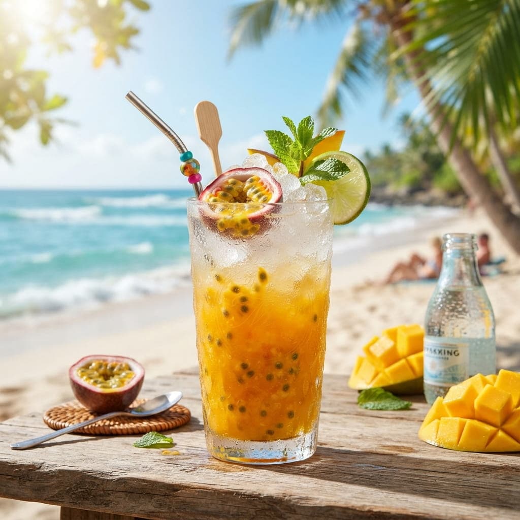 Tropical Mango Passion Fruit Cooler