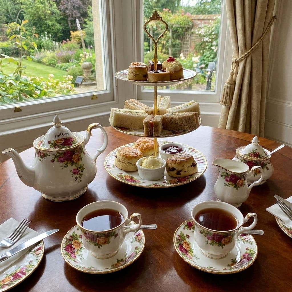 Traditional British Afternoon Earl Grey Tea