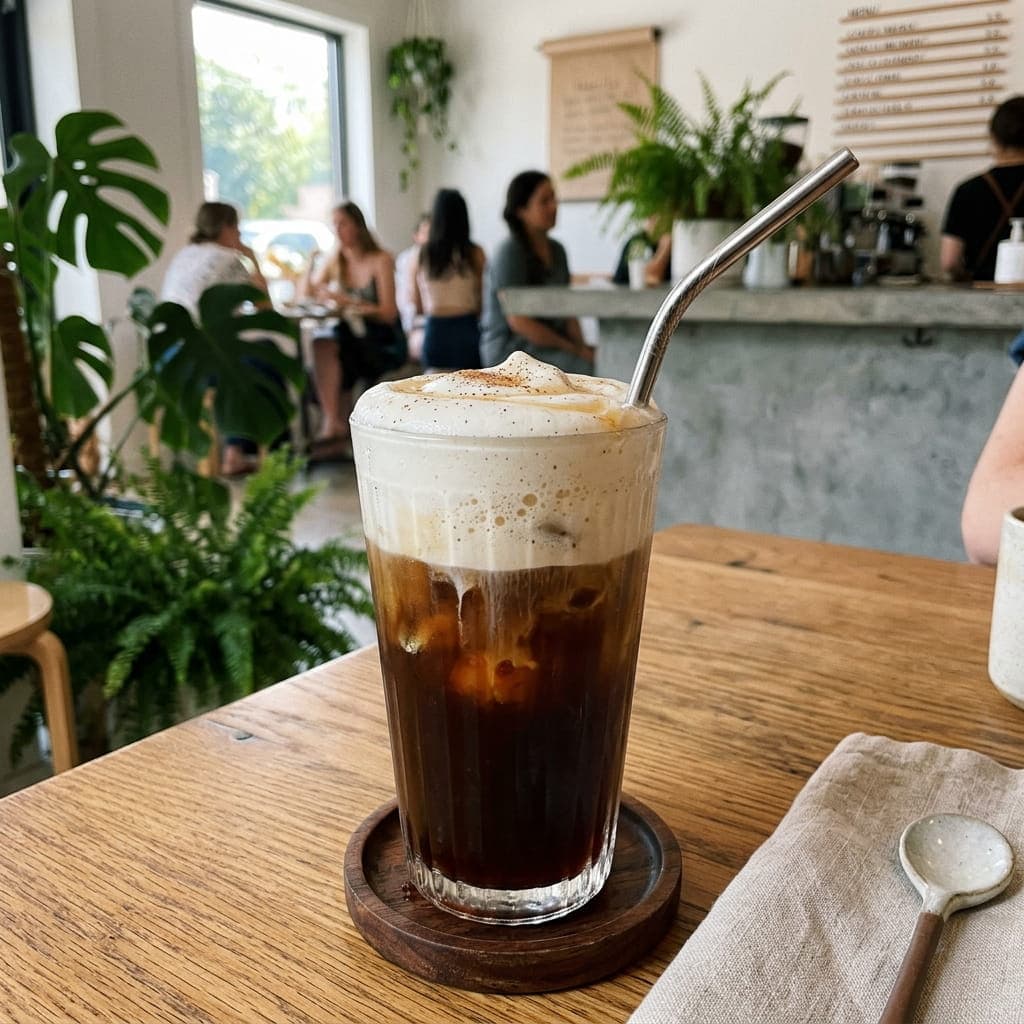 Trendy French Vanilla Cold Foam Iced Coffee