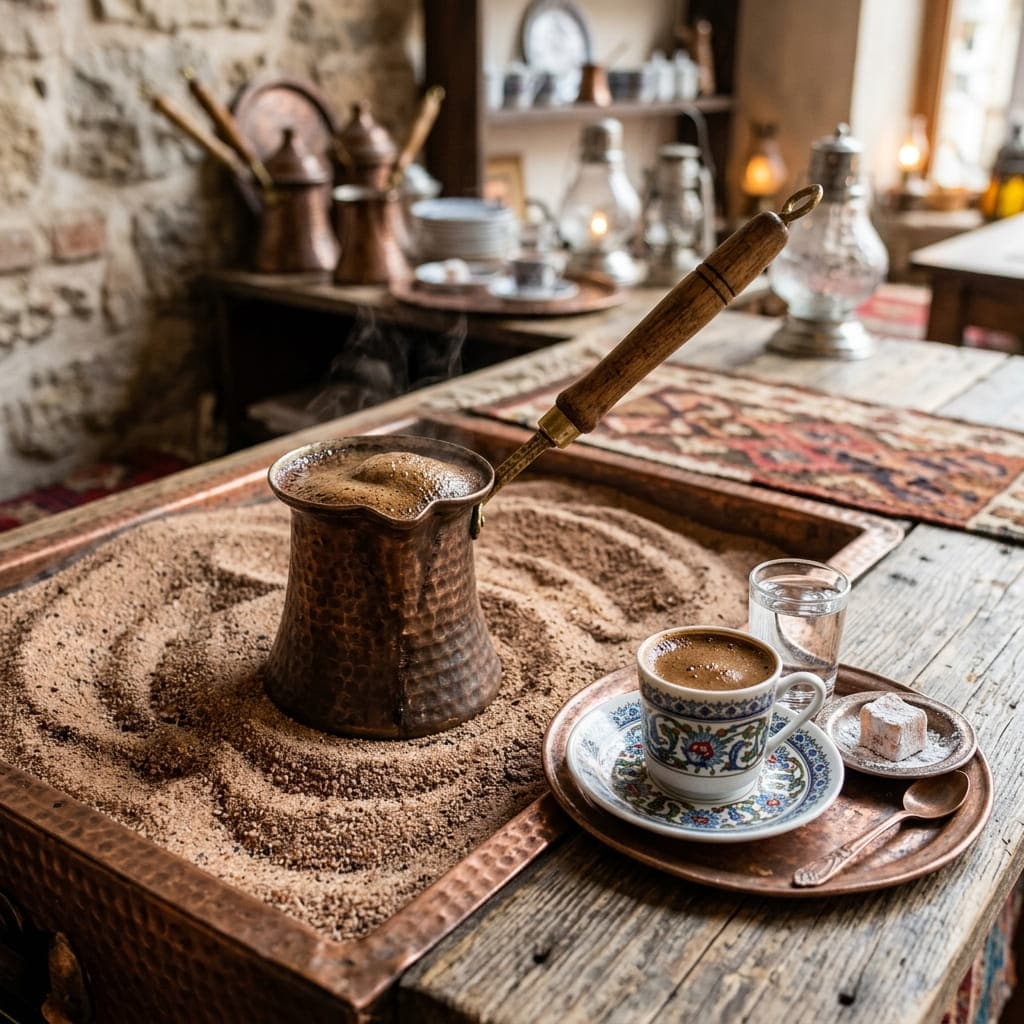 Authentic Turkish Sand Coffee Brew