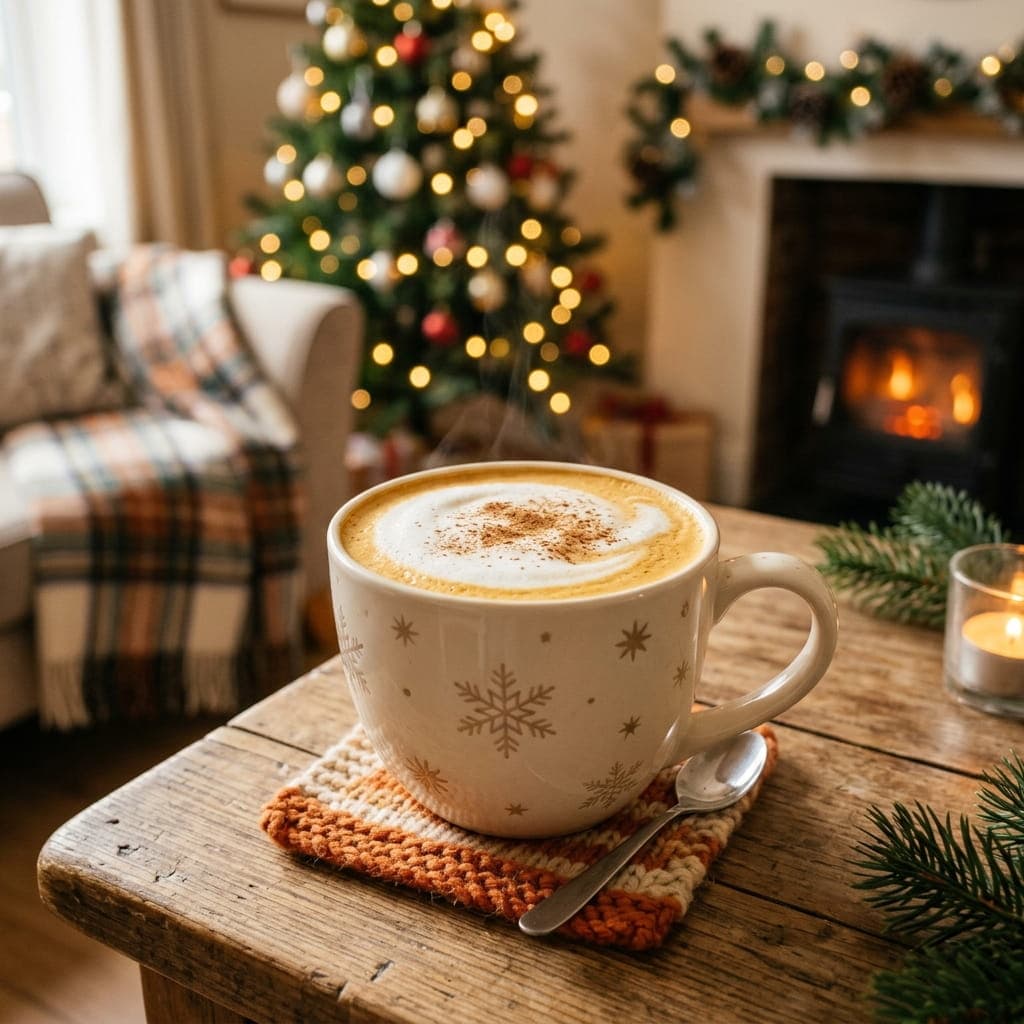 Warm Holiday Pumpkin Spice Coffee Latte