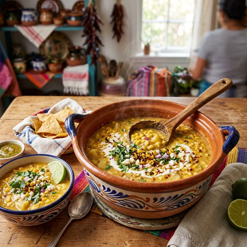 Mexican Creamy Sweet Corn Chowder Pot