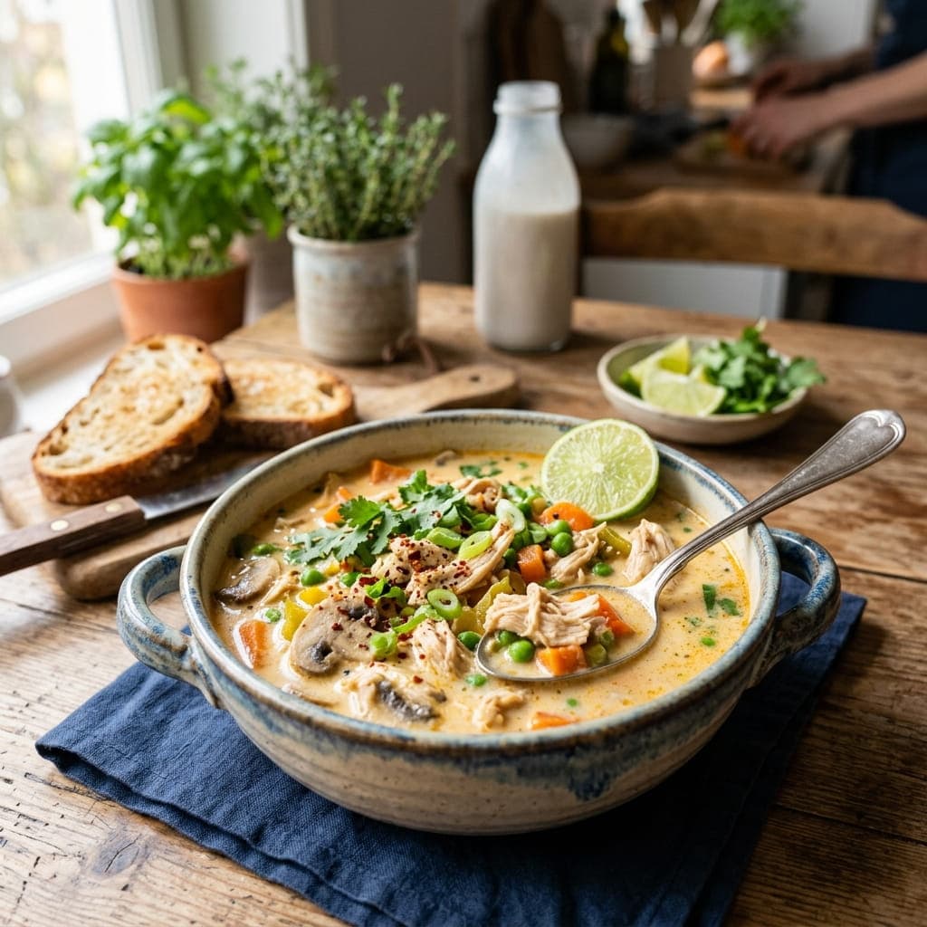 Dairy-Free Creamy Coconut Chicken Soup