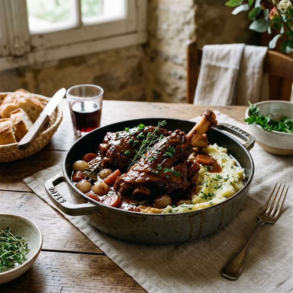 Traditional French Braised Lamb Shanks