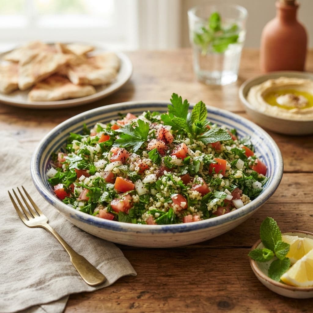 Middle Eastern Bright Parsley Tabbouleh Salad