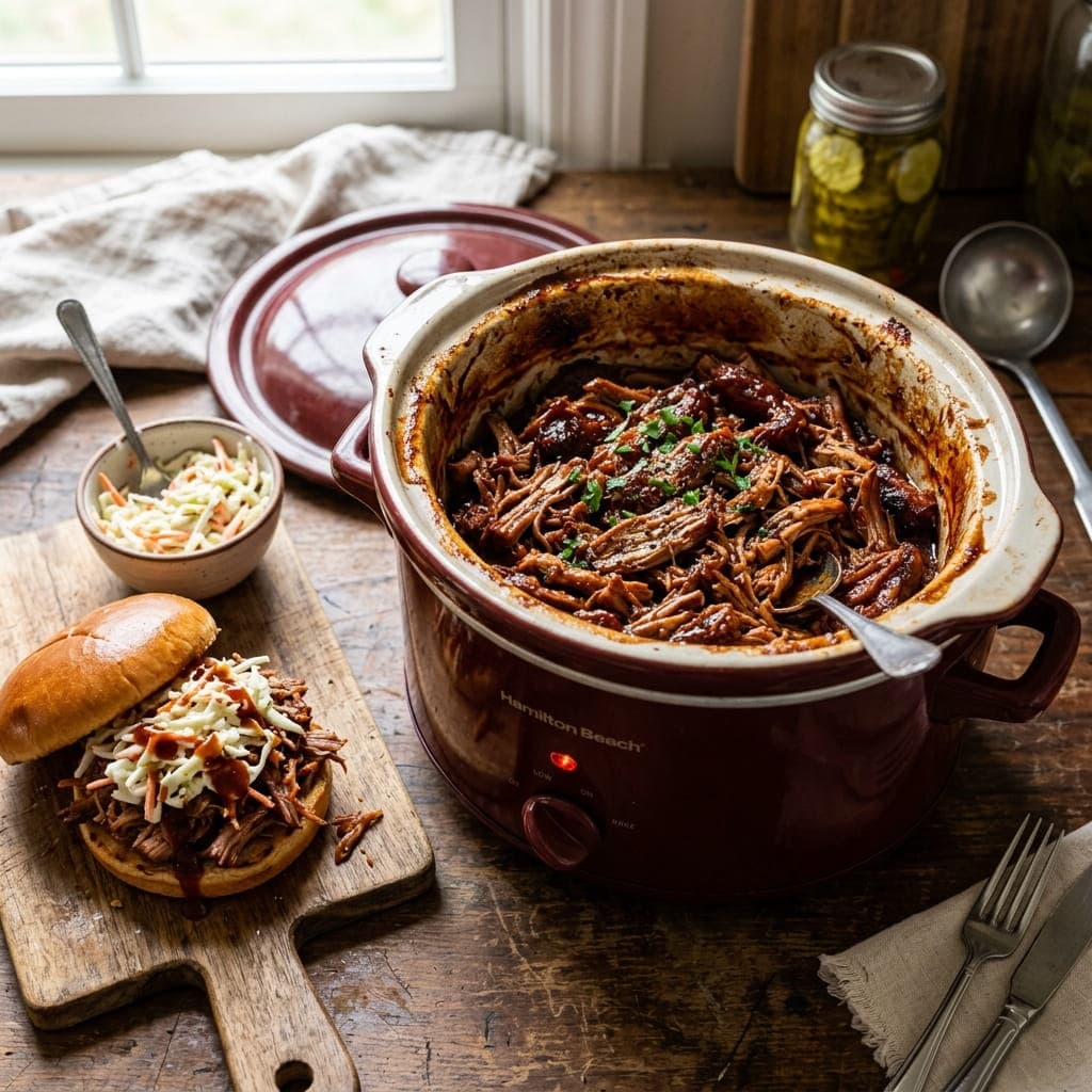 Crockpot BBQ Pulled Pork Shoulders