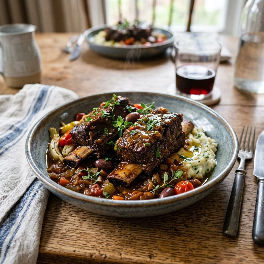 Braised Mediterranean Beef Short Ribs