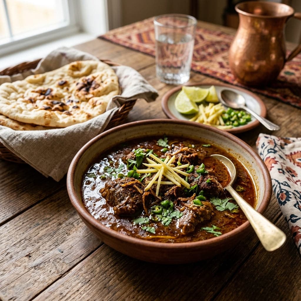 Pakistani Slow-Cooked Nihari with Ginger