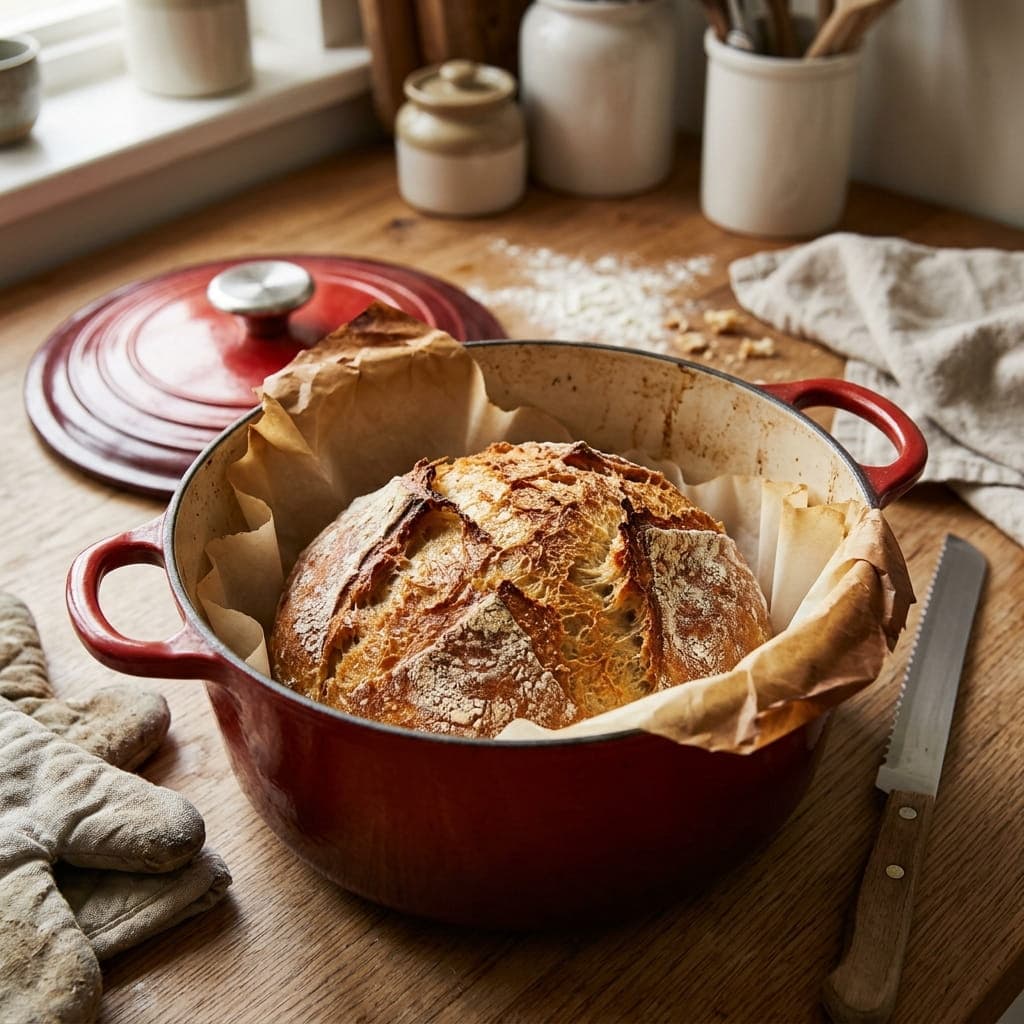 Easy No-Knead Pot Dutch Oven Bread