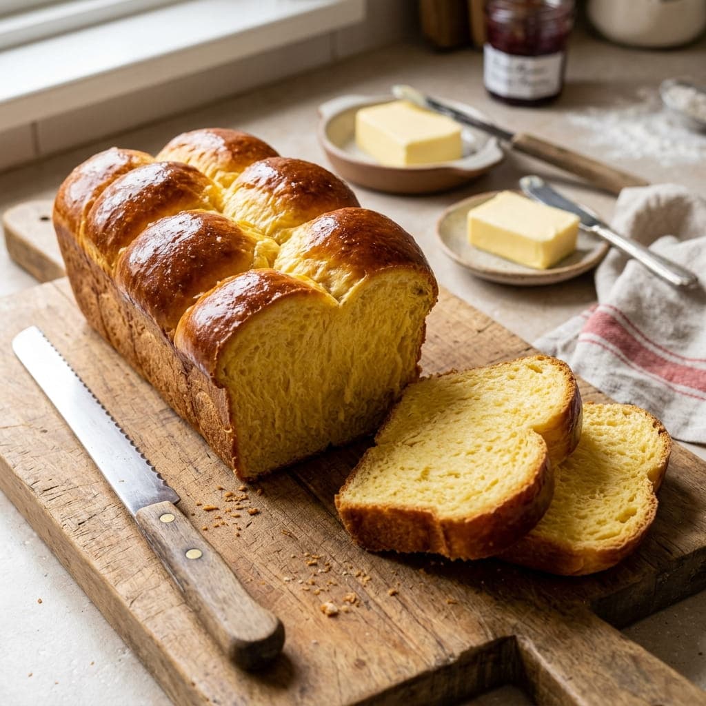 French Brioche Bread Loaf (Rich Butter Style)