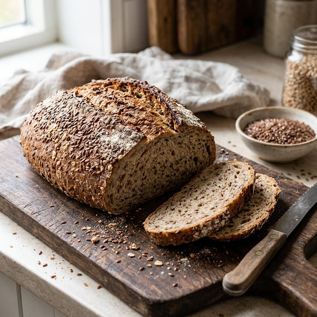 Whole Wheat Gut-Healthy Flaxseed Bread