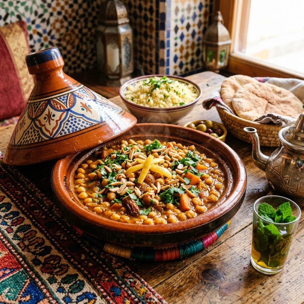 Moroccan Braised Chickpea Tagine