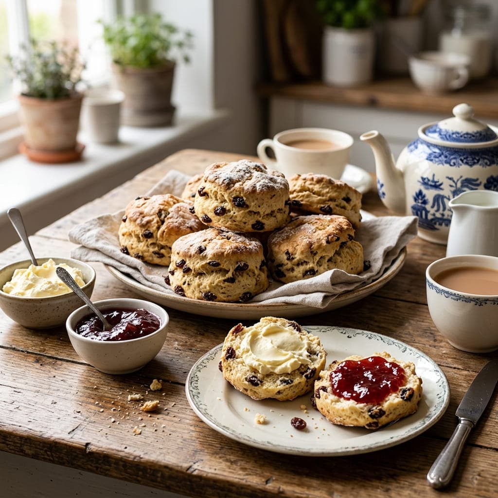 British Sweet Raisin Breakfast Scones