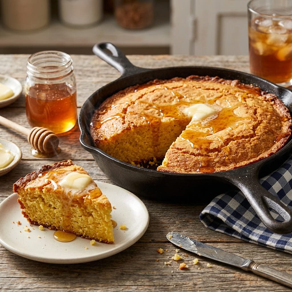 Easy Southern Sweet Honey Cornbread