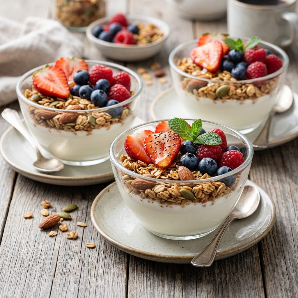 10-Minute Greek Yogurt Parfait Bowls