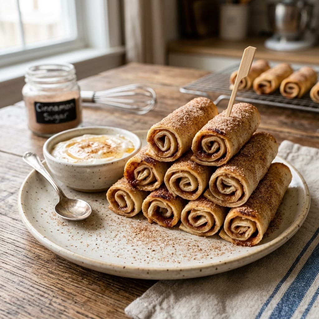 Quick Cinnamon Sugar Tortilla Roll-ups