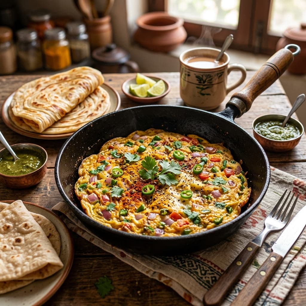 Classic Pakistani Desi Masala Omelet